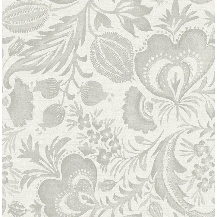 A-Street Prints Culver Grey Jacobean Wallpaper - SKU 4034-26780