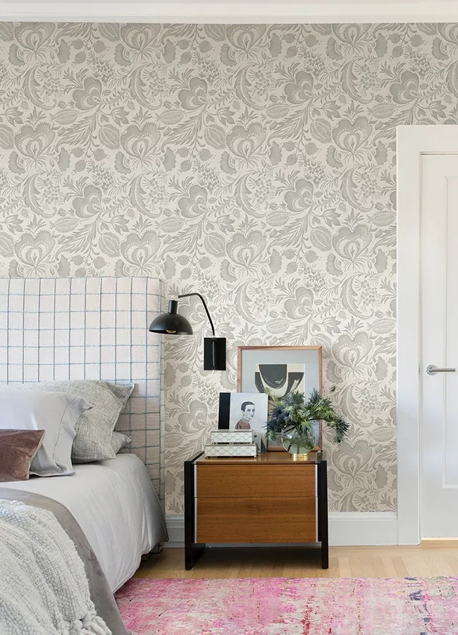 A-Street Prints Culver Grey Jacobean Wallpaper - SKU 4034-26780