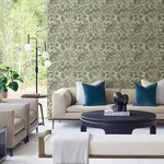 A-Street Prints Culver Moss Jacobean Wallpaper - SKU 4034-26783