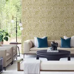 A-Street Prints Culver Mustard Jacobean Wallpaper - SKU 4034-26784
