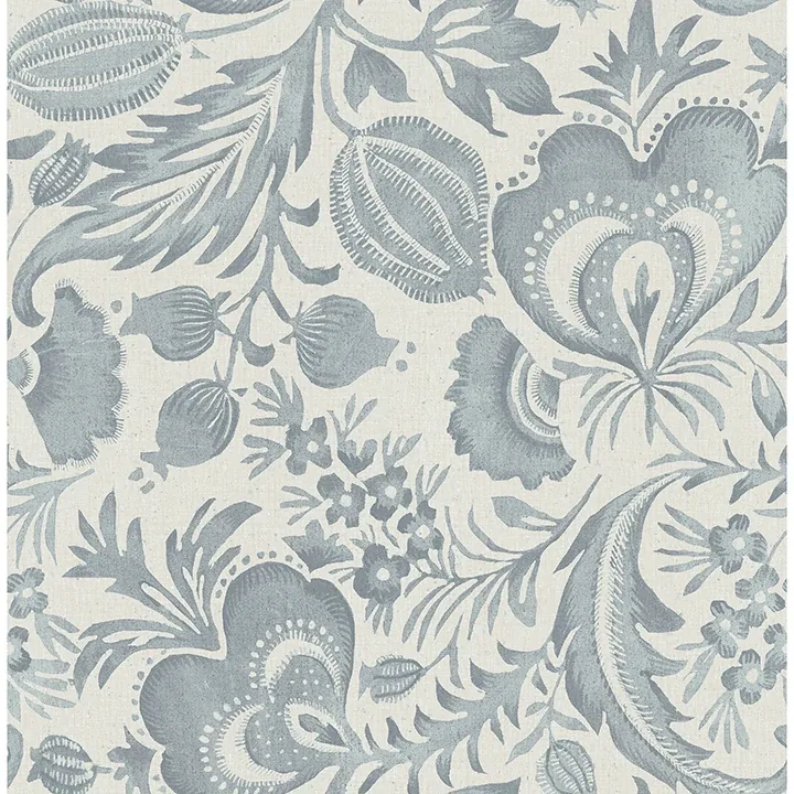 4034-26781 | Culver Slate Jacobean Wallpaper