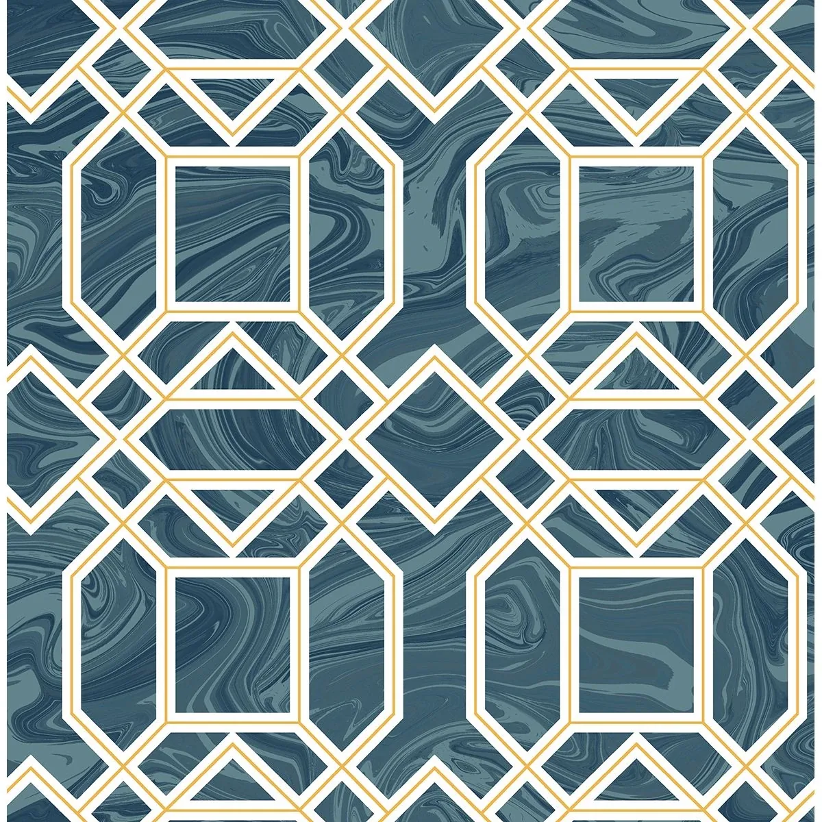 A-Street Prints Daphne Blue Trellis Wallpaper - SKU 2763-24222