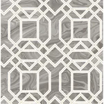 A-Street Prints Daphne Grey Trellis Wallpaper - SKU 2763-24245