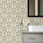 A-Street Prints Dard Green Tulip Ogee Wallpaper - SKU 2970-26146