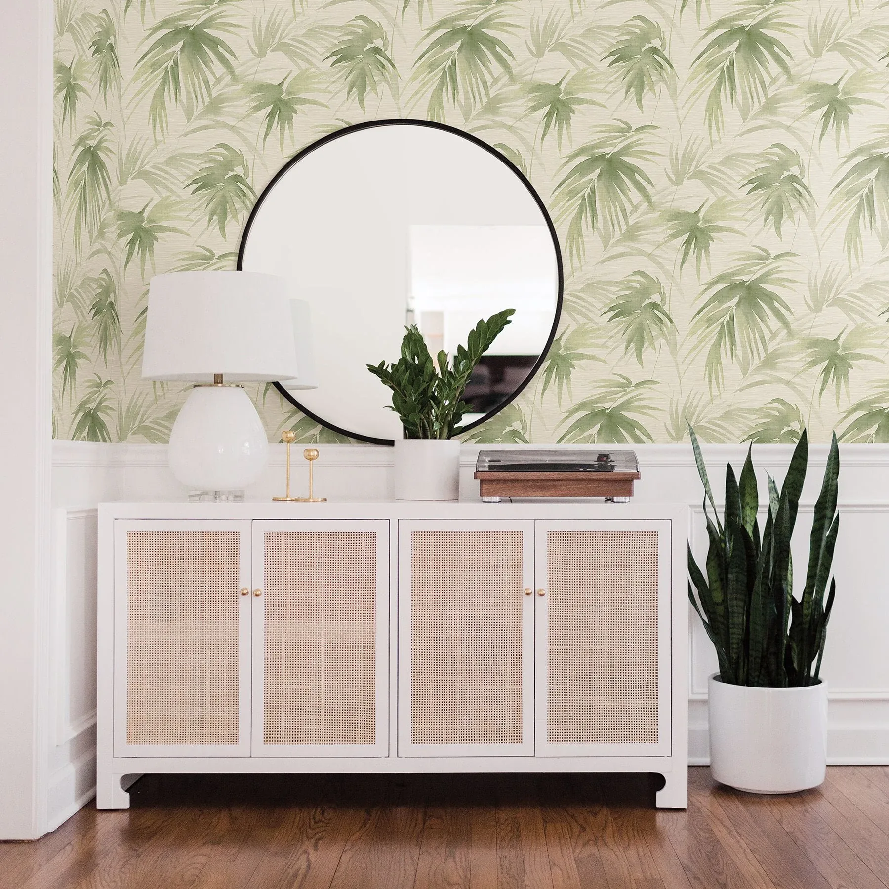 A-Street Prints Darlana Green Grasscloth Wallpaper - SKU 2964-87413