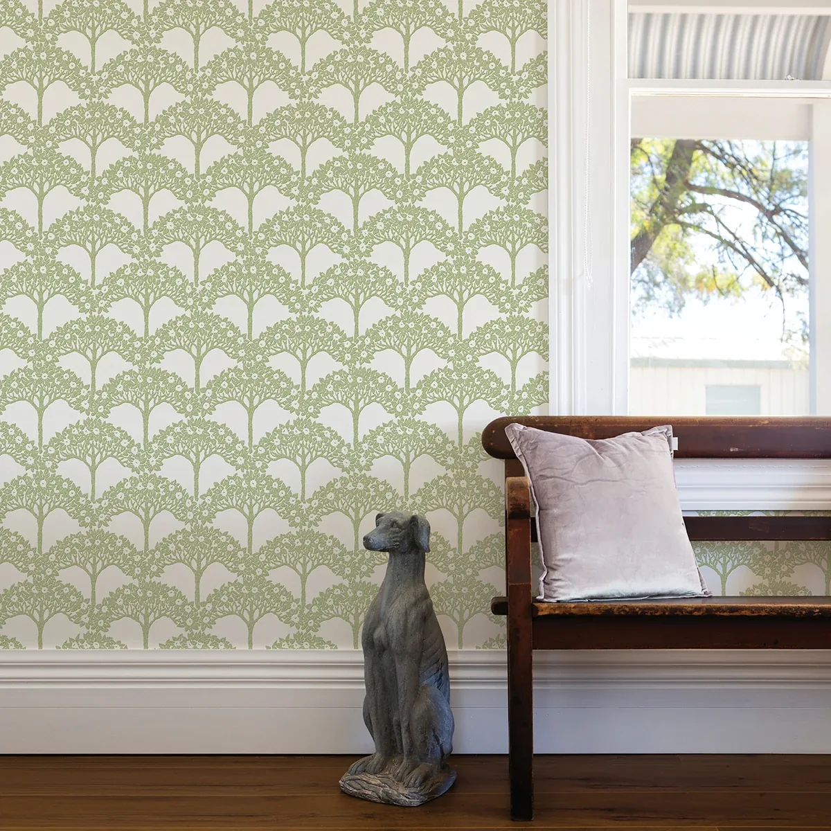 A-Street Prints Dawson Green Magnolia Tree Wallpaper - SKU 2970-26114