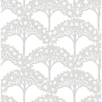 A-Street Prints Dawson Light Grey Magnolia Tree Wallpaper - SKU 2970-26110