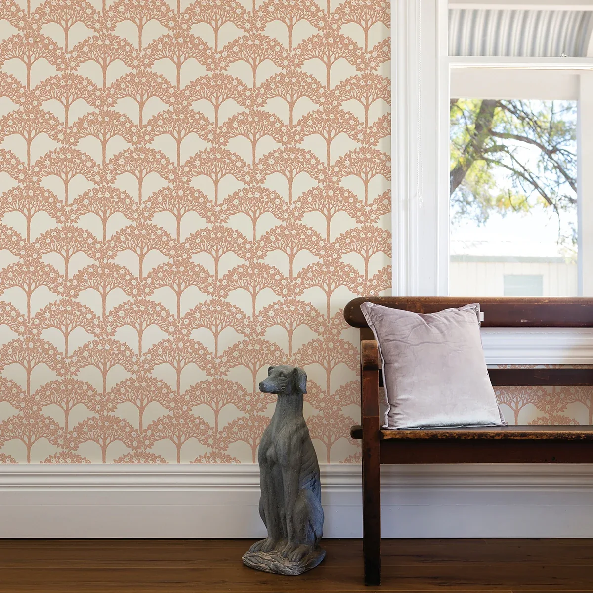 A-Street Prints Dawson Rust Magnolia Tree Wallpaper - SKU 2970-26112