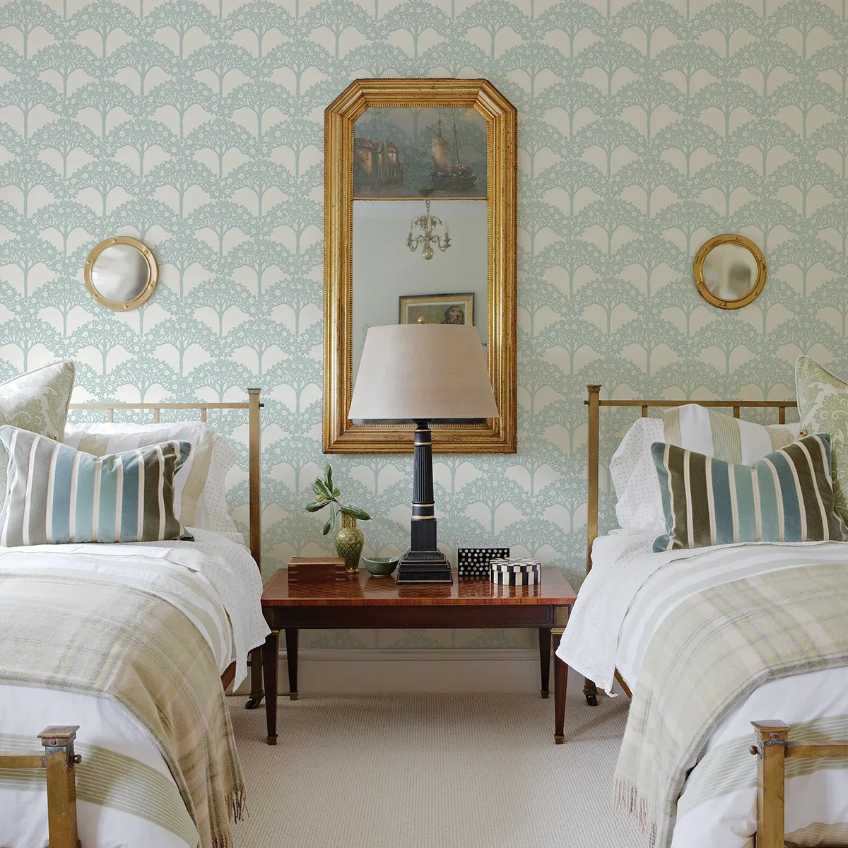 A-Street Prints Dawson Turquoise Magnolia Tree Wallpaper - SKU 2970-26111