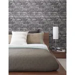 A-Street Prints Debs Grey Exposed Brick Wallpaper - SKU 2922-21260