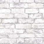 A-Street Prints Debs White Exposed Brick Wallpaper - SKU 2922-21261