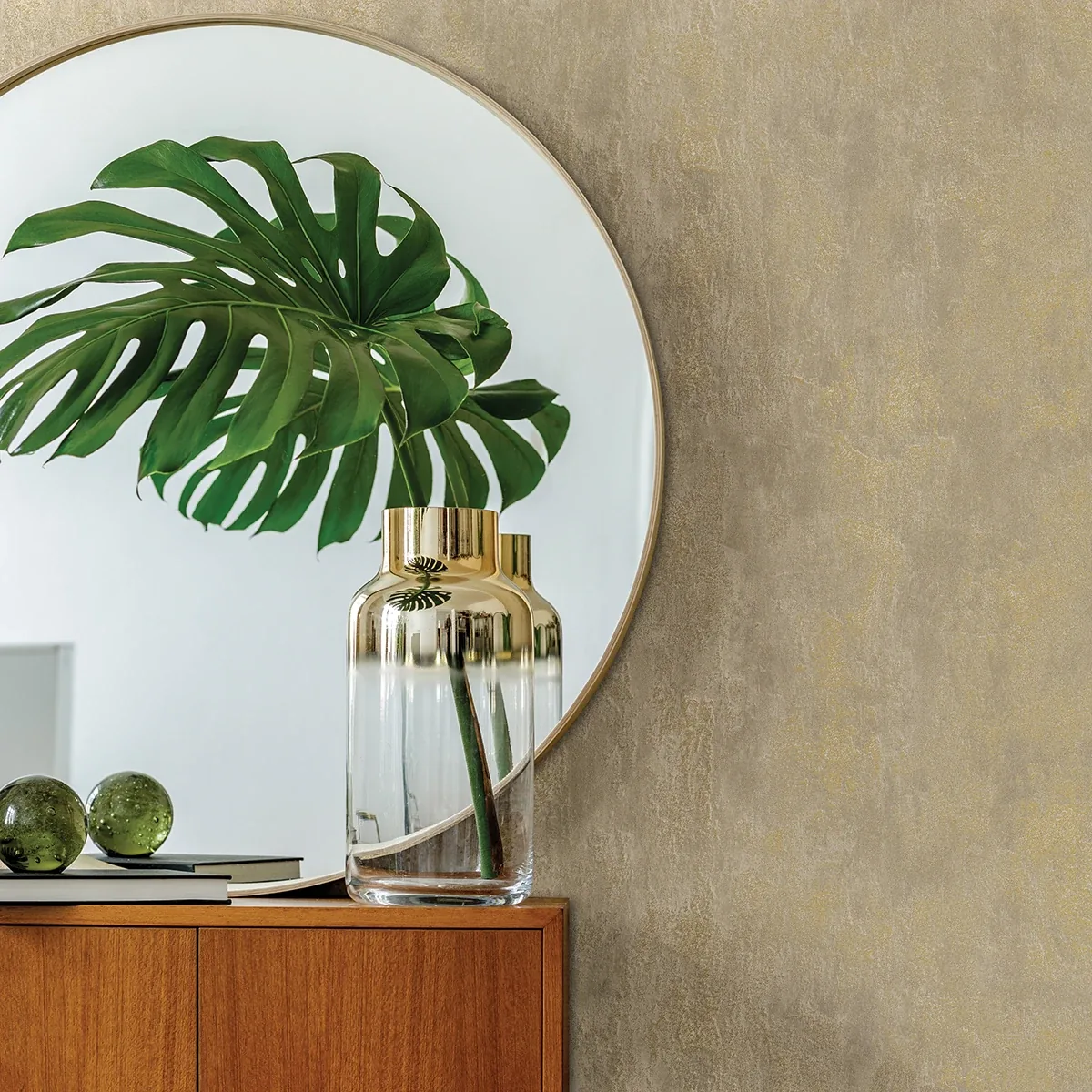A-Street Prints Deimos Gold Distressed Texture Wallpaper - SKU 4019-86494