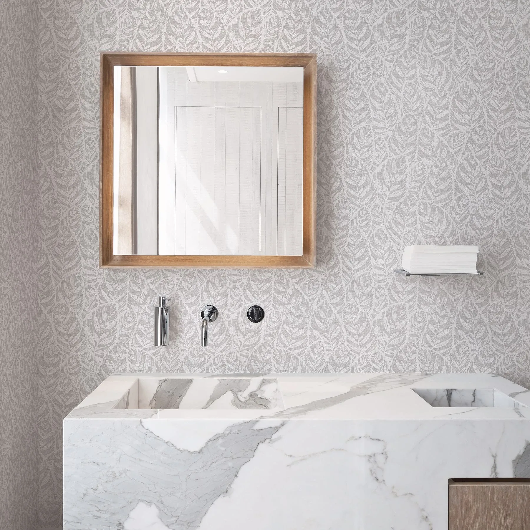 A-Street Prints Del Grey Grey Botanical Wallpaper - SKU 2964-25925