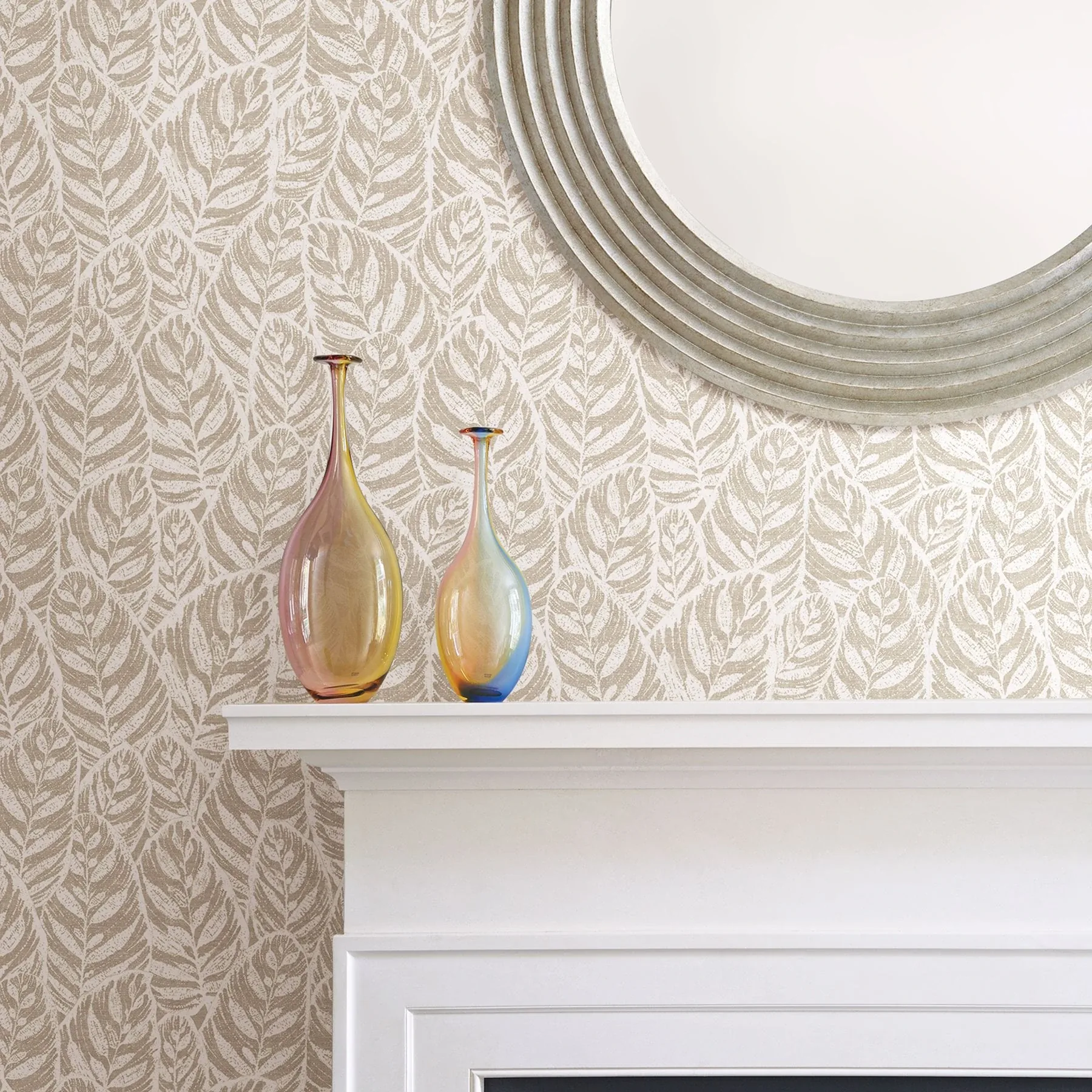 A-Street Prints Del Mar Beige Botanical Wallpaper - SKU 2964-25926