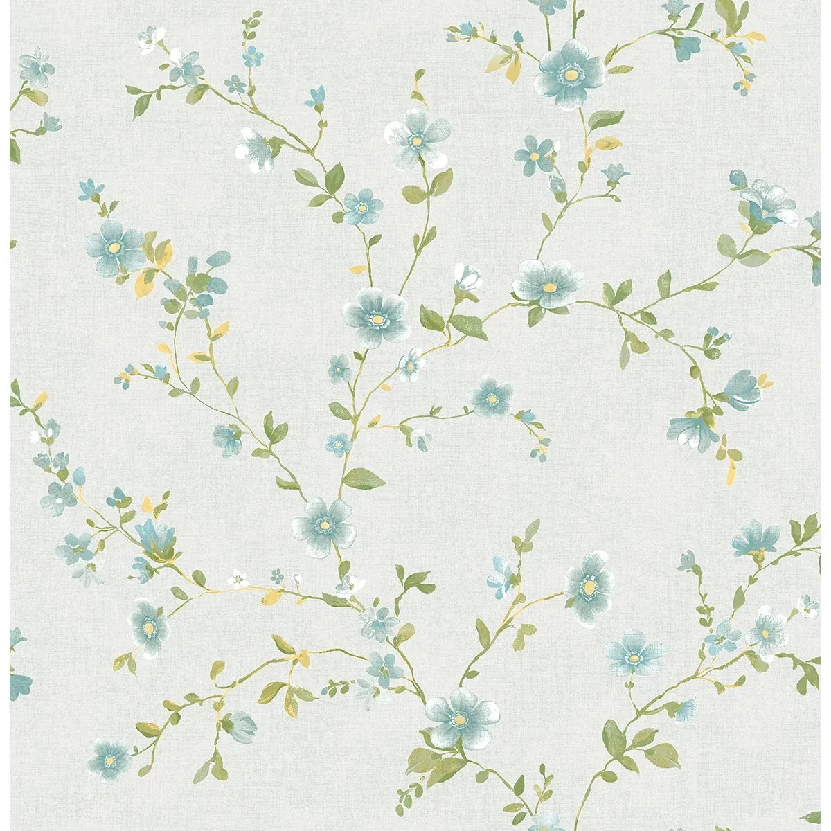 A-Street Prints Delphine Light Blue Floral Wallpaper - SKU 2657-22248