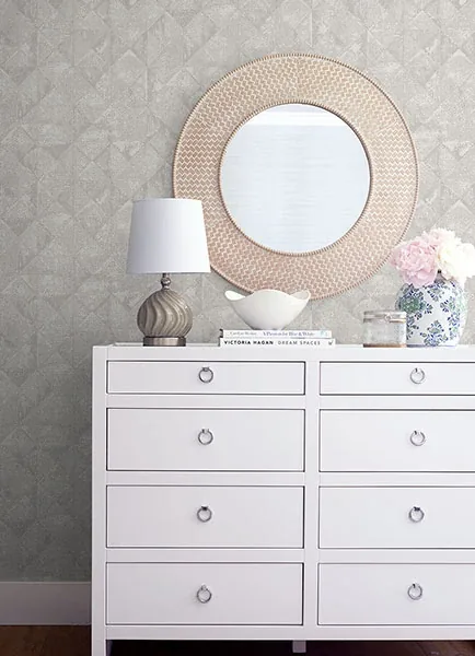 A-Street Prints Demir Grey Distressed Geometric Wallpaper - SKU 2976-86554
