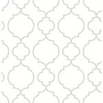 A-Street Prints Desiree White Quatrefoil Wallpaper - SKU 2657-22259