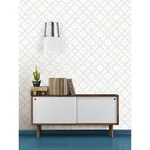 A-Street Prints Desiree White Quatrefoil Wallpaper - SKU 2657-22259