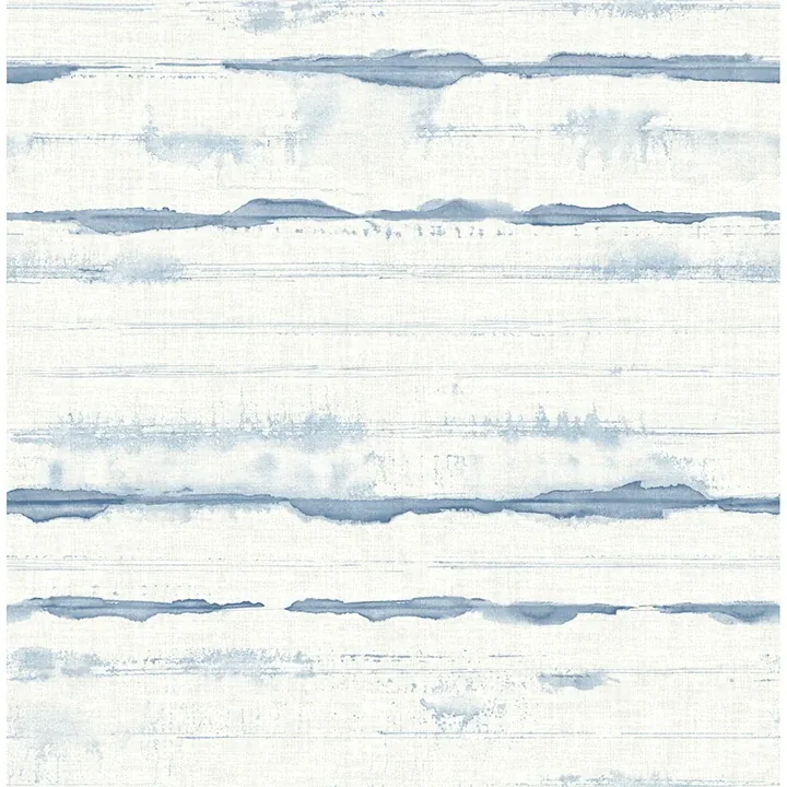 A-Street Prints Destin Blue Stripe Wallpaper - SKU 4172-27516