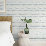 A-Street Prints Destin Blue Stripe Wallpaper - SKU 4172-27516