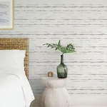 A-Street Prints Destin Grey Stripe Wallpaper - SKU 4172-27518