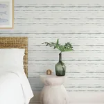 A-Street Prints Destin Teal Stripe Wallpaper - SKU 4172-27519