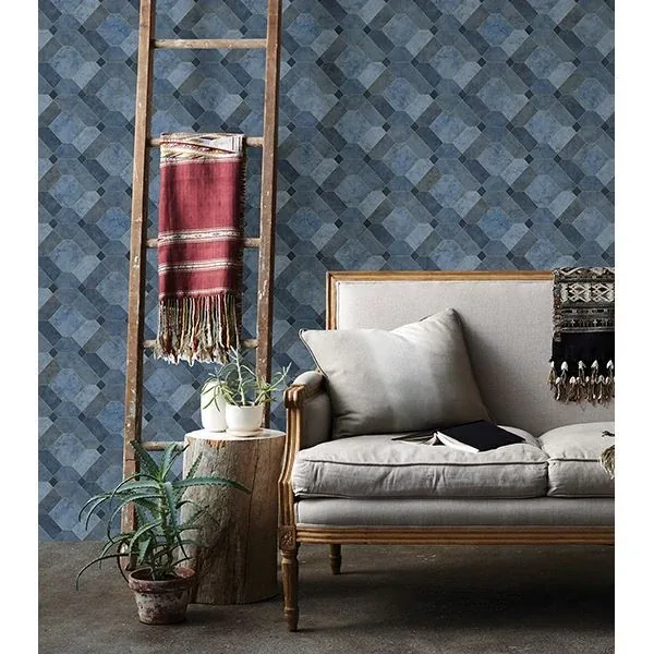 A-Street Prints Devonshire Blue Marble Wallpaper - SKU 2540-24057