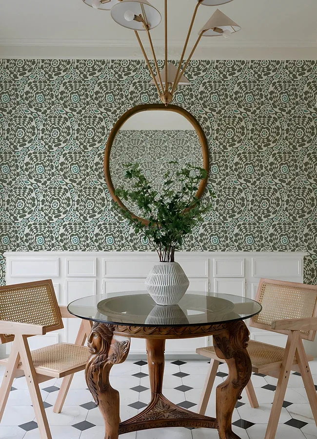 A-Street Prints Divine Green Abstract Medallion Wallpaper - SKU 4122-27040