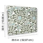 A-Street Prints Divine Green Abstract Medallion Wallpaper - SKU 4122-27040