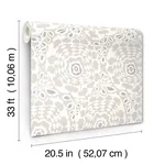 A-Street Prints Divine Grey Abstract Medallion Wallpaper - SKU 4122-27038