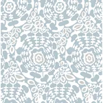 A-Street Prints Divine Light Blue Abstract Medallion Wallpaper - SKU 4122-27039