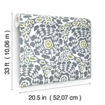 A-Street Prints Divine Slate Abstract Medallion Wallpaper - SKU 4122-27037