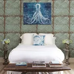A-Street Prints Donahue Turquoise Tin Ceiling Wallpaper - SKU 2922-22331