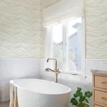 A-Street Prints Dorea Champagne Striated Waves Wallpaper - SKU 4121-26926
