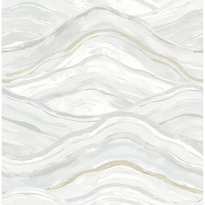 4121-26925 | Dorea Light Blue Striated Waves Wallpaper