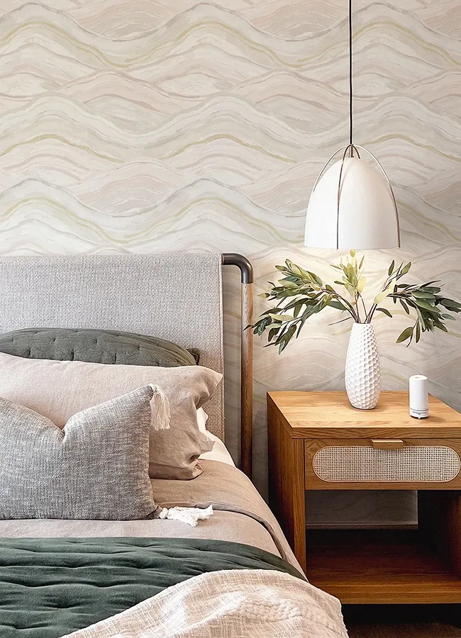 A-Street Prints Dorea Pastel Striated Waves Wallpaper - SKU 4121-26923