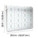 A-Street Prints Dreamy Days Sweet Blue Stripe & Floral Wallpaper - SKU AST6087