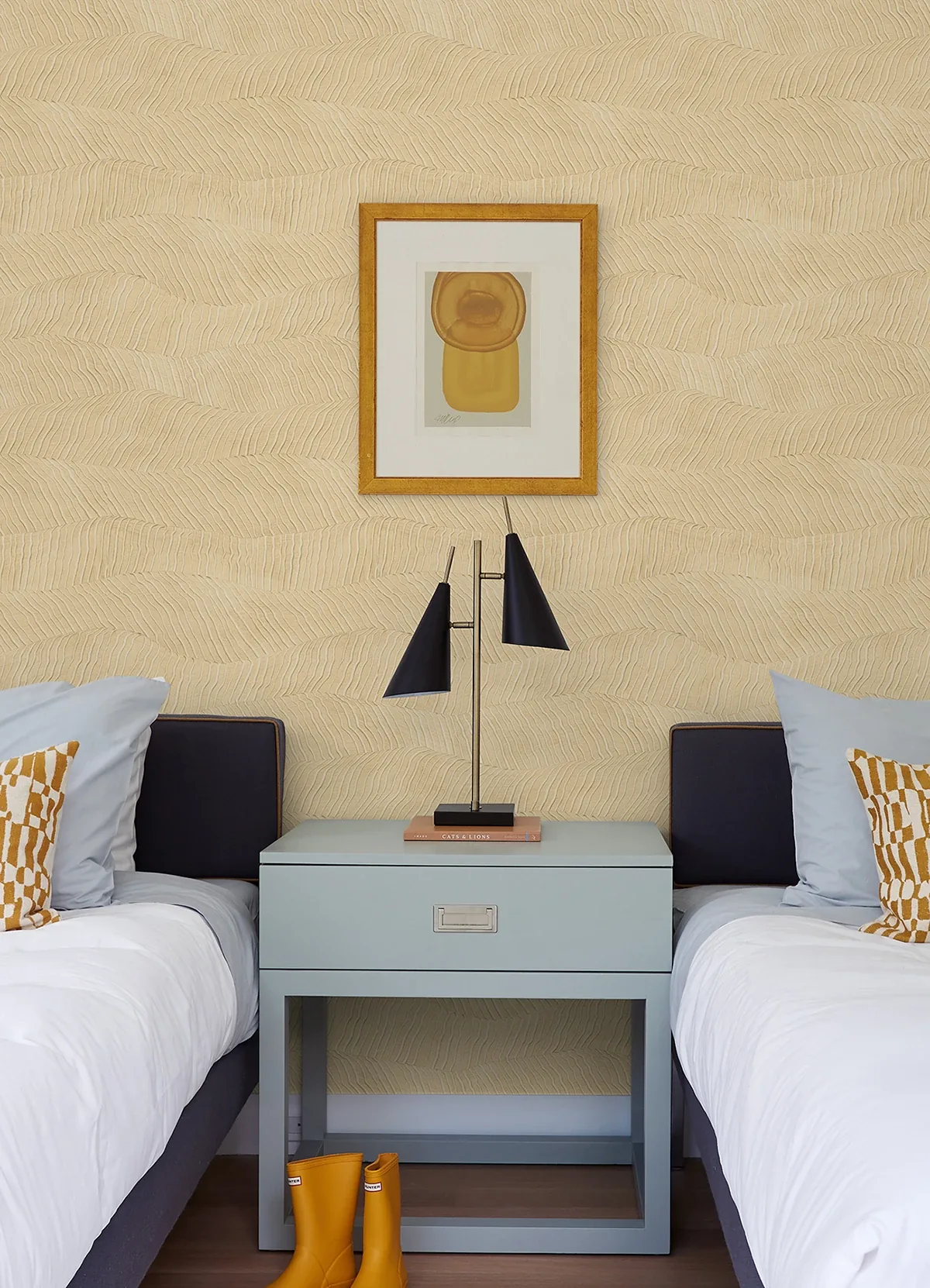 A-Street Prints Drift Yellow Abstract Landscape Wallpaper - SKU AST4691