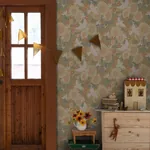 A-Street Prints Drömma Coral Songbirds and Sunflowers Wallpaper - SKU 4111-63008
