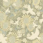A-Street Prints Drömma Sage Songbirds and Sunflowers Wallpaper - SKU 4111-63009