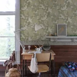 A-Street Prints Drömma Sage Songbirds and Sunflowers Wallpaper - SKU 4111-63009