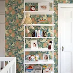 A-Street Prints Drömma Teal Songbirds and Sunflowers Wallpaper - SKU 4111-63007