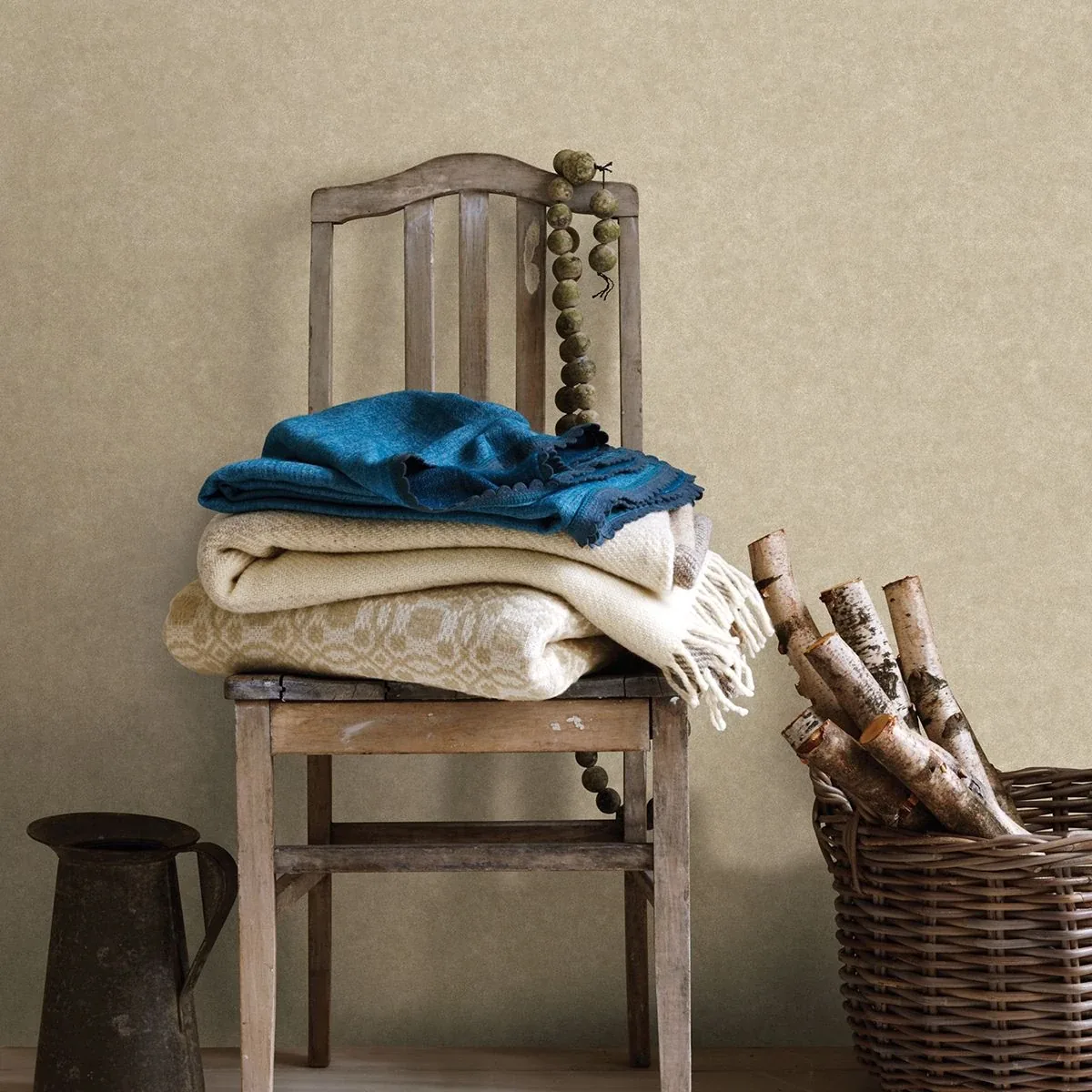 A-Street Prints Duchamp Champagne Metallic Texture Wallpaper - SKU 2922-25361