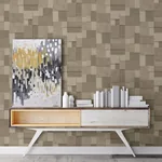 A-Street Prints Duchamp Gold Metallic Squares Wallpaper - SKU 2922-25352