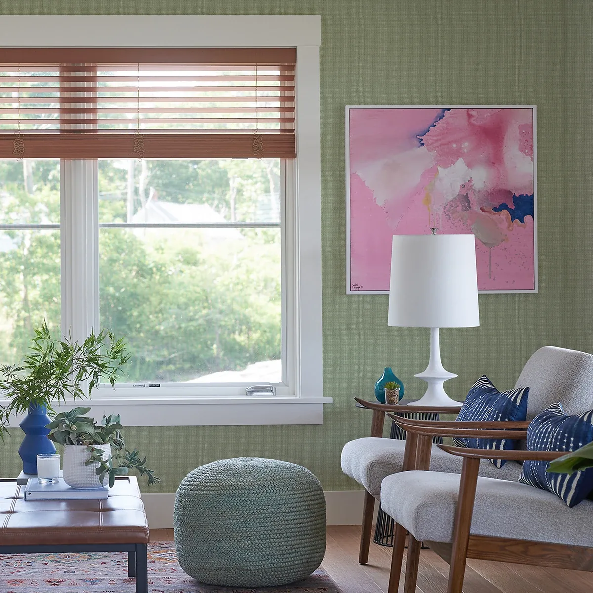 A-Street Prints Dunstan Green Basketweave Wallpaper - SKU 2971-86325