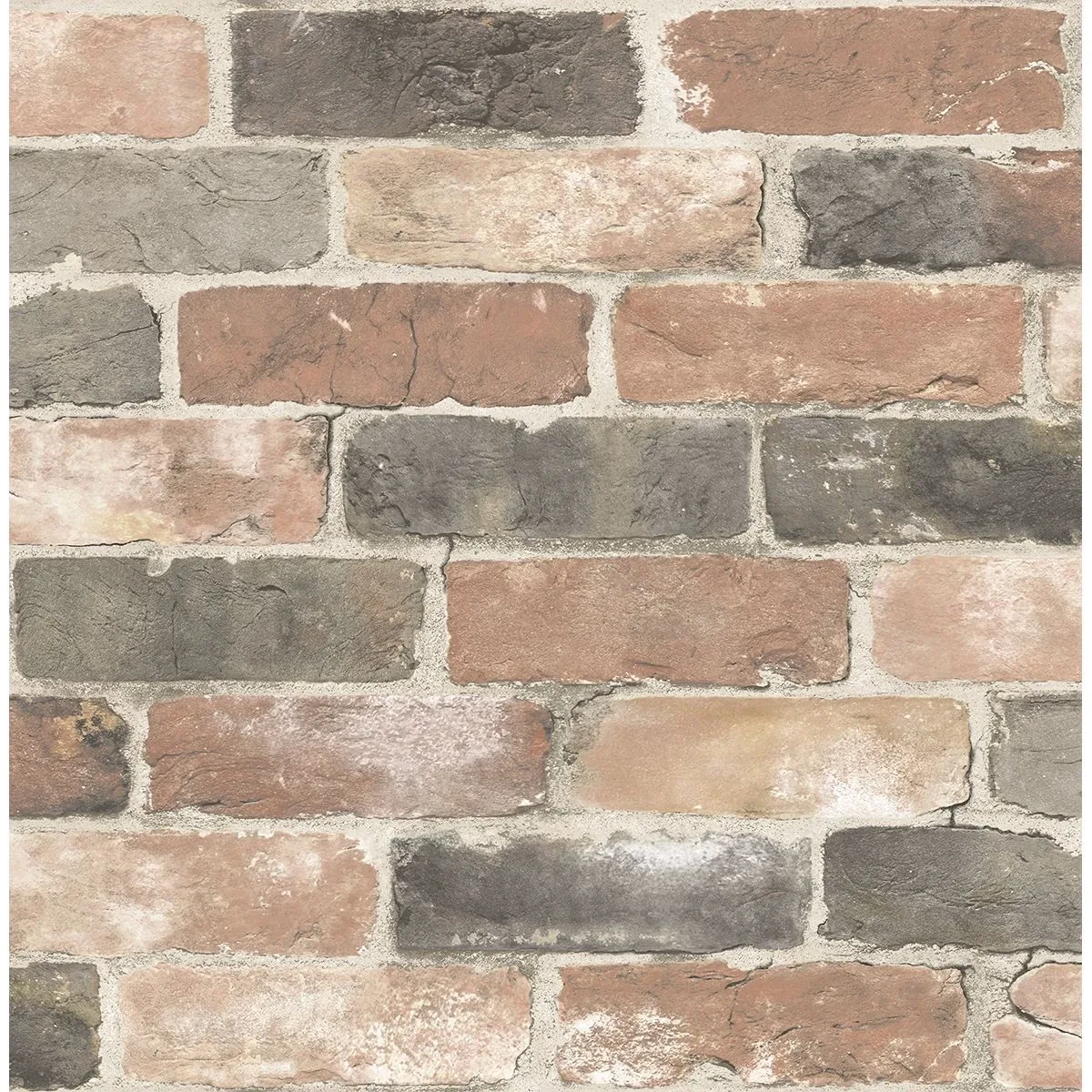 A-Street Prints Dusty Red Reclaimed Bricks Wallpaper - SKU 2701-22320