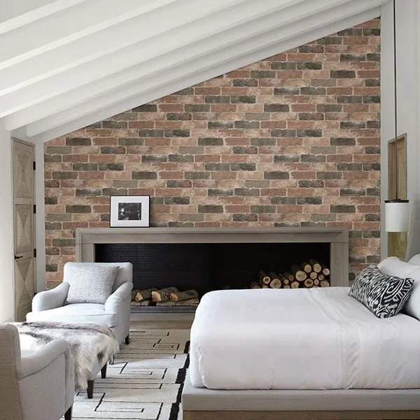 A-Street Prints Dusty Red Reclaimed Bricks Wallpaper - SKU 2701-22320