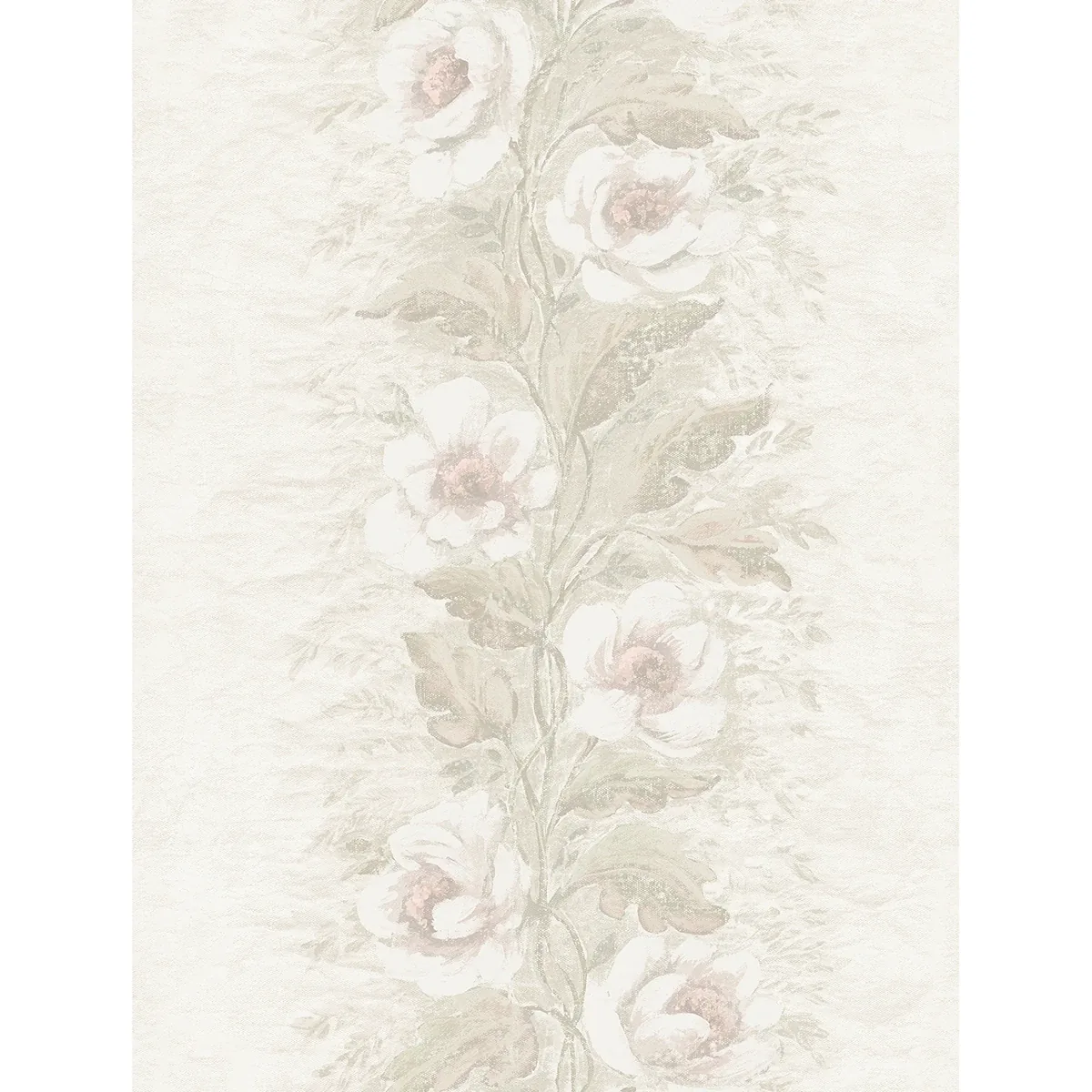 A-Street Prints Dutch Garland Blush Gardenia Stripe Wallpaper - SKU AST4068