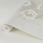 A-Street Prints Dutch Garland Blush Gardenia Stripe Wallpaper - SKU AST4068
