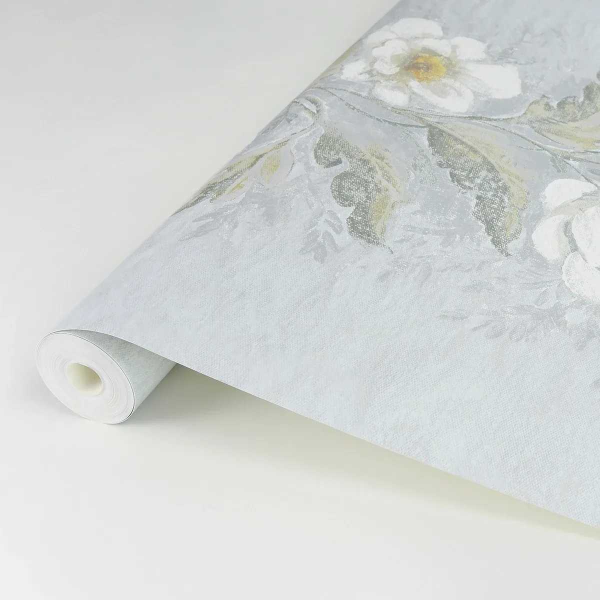A-Street Prints Dutch Garland Pale Blue Gardenia Stripe Wallpaper - SKU AST4067